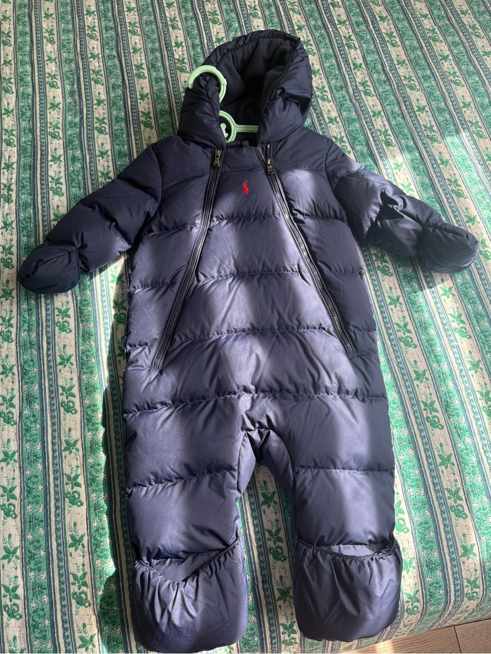 Ralph Lauren Navy Quilted Puffer Snowsuit with Hood